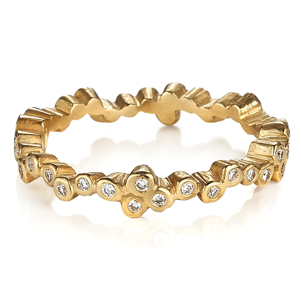 Cascading Gold Ring; Modern Art Jewelry from Ayesha Mayadas