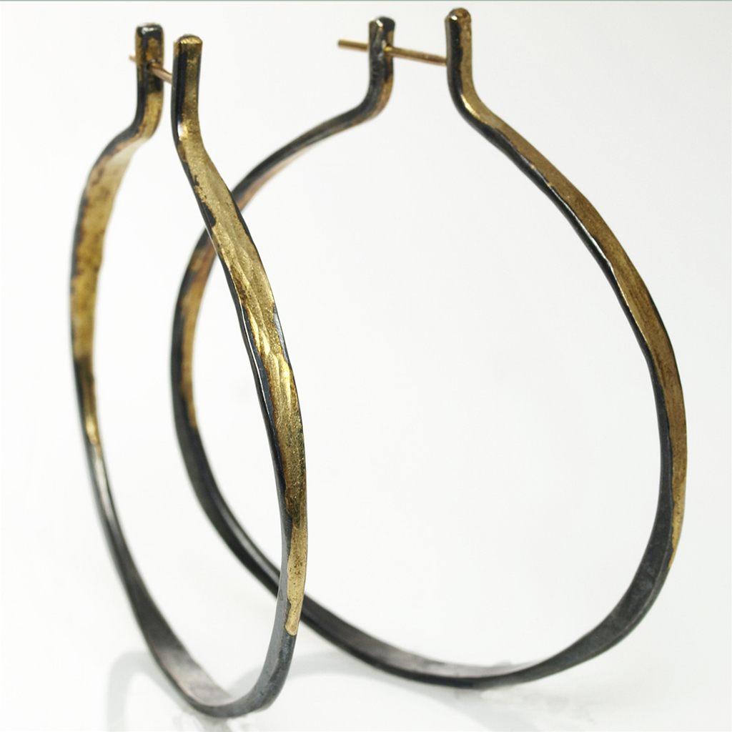 Splash Hoop Earrings; Contemporary Jewelry from Ayesha Mayadas