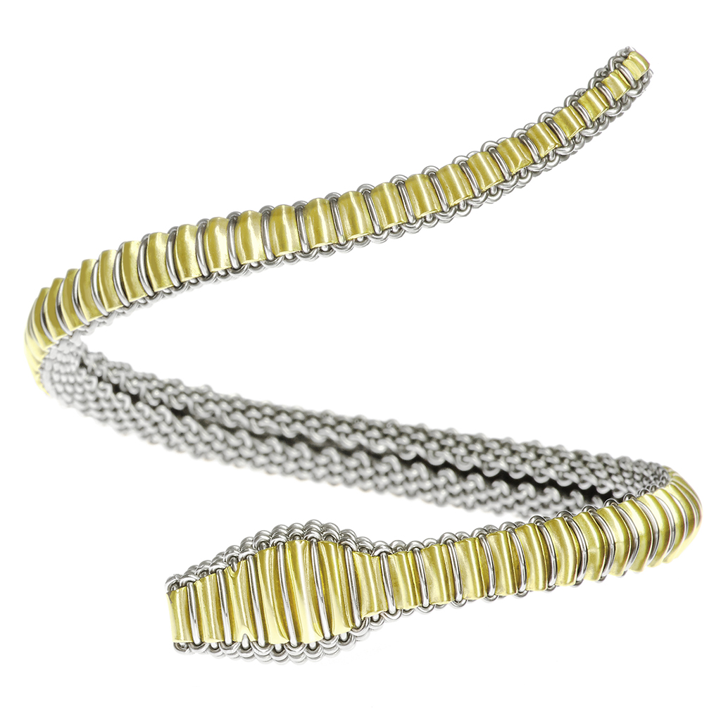 Mackenzie Law's Sterling Silver and 18K Gold Serpent Cuff