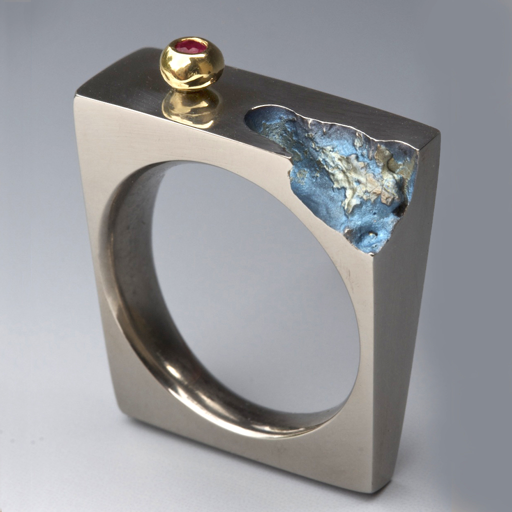 Titanium Jewelry from Stefan Alexandres | Fetching Ring | Art Jewelry