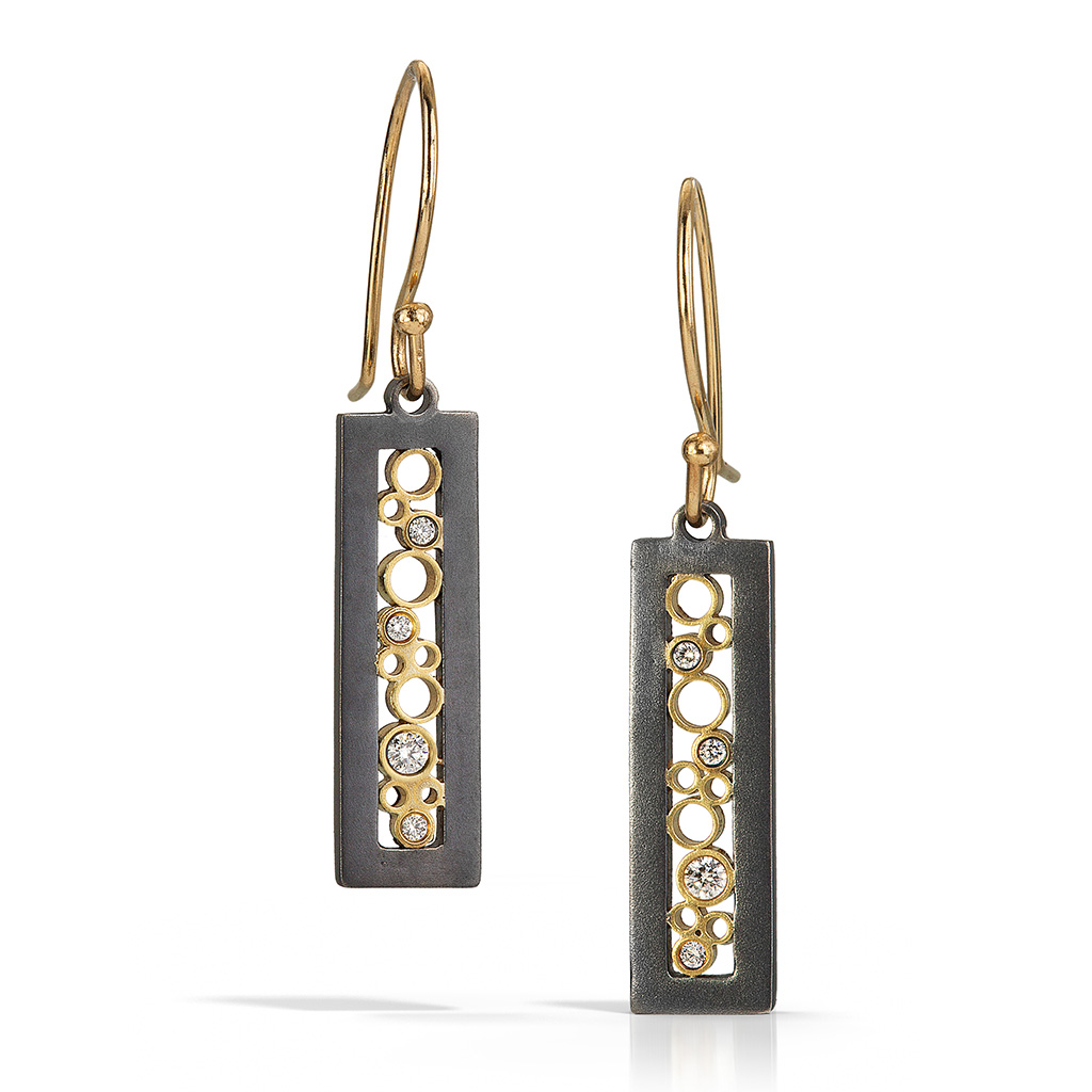 Contemporary Jewelry from Belle Brooke Designs | Tall Rectangle Dangle Earrings
