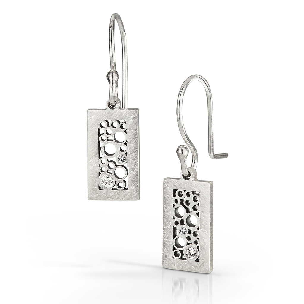 Contemporary Jewelry from Belle Brooke Designs | Short Rectangle Dangle Earrings
