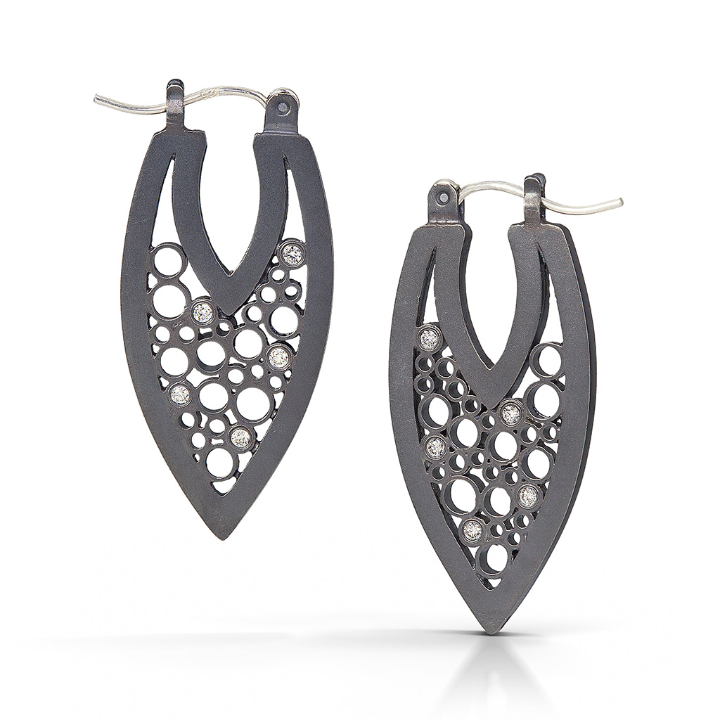 Contemporary Jewelry from Belle Brooke Designs | Pointed Hoop Earrings
