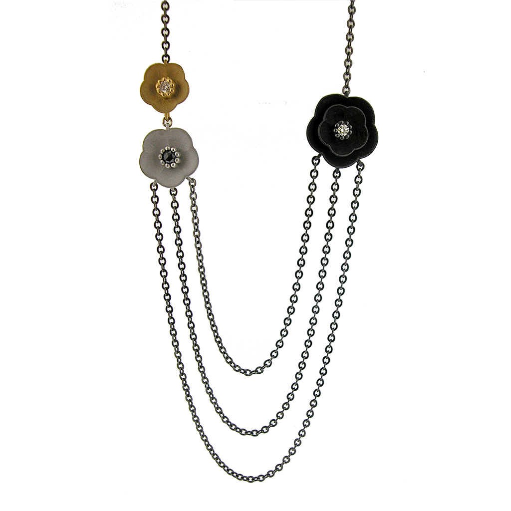 Catherine Iskiw's Tri-Color Cherry Blossom Necklace 