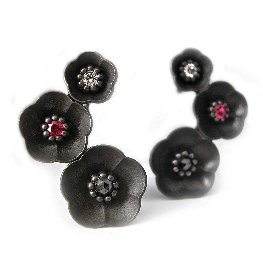 Catherine Iskiw's Cherry Blossom Climbing Earrings