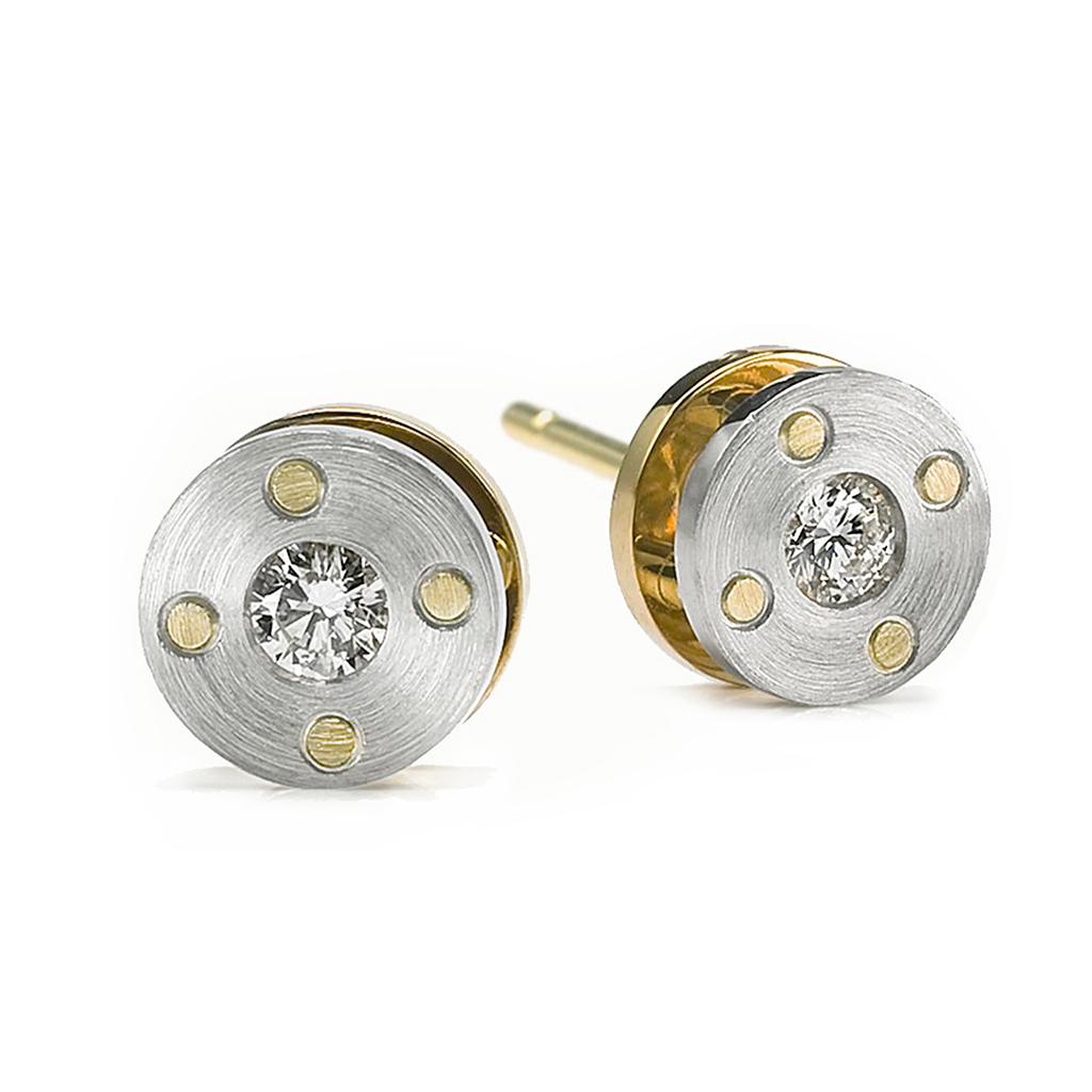 Catherine Iskiw's Platinum and Gold Rivet Studs | Diamonds