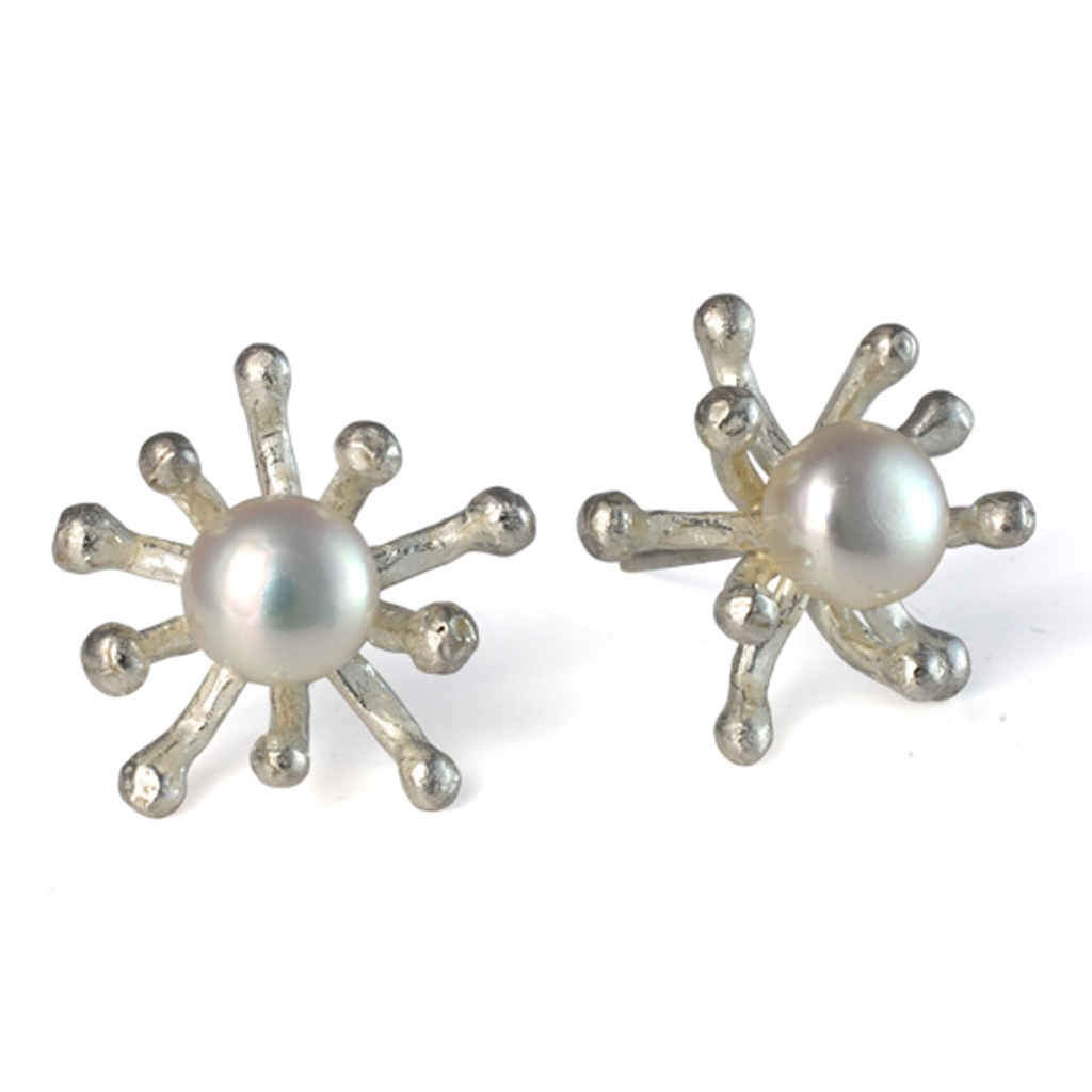 Contemporary Jewelry from Liaung-Chung Yen | Sterling Starburst Earrings