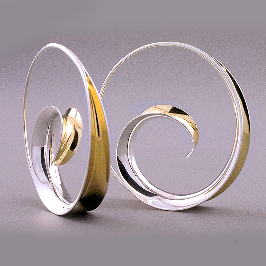 Anticlastic Jewelry Artist Nancy Linkin's Spiral Hoops