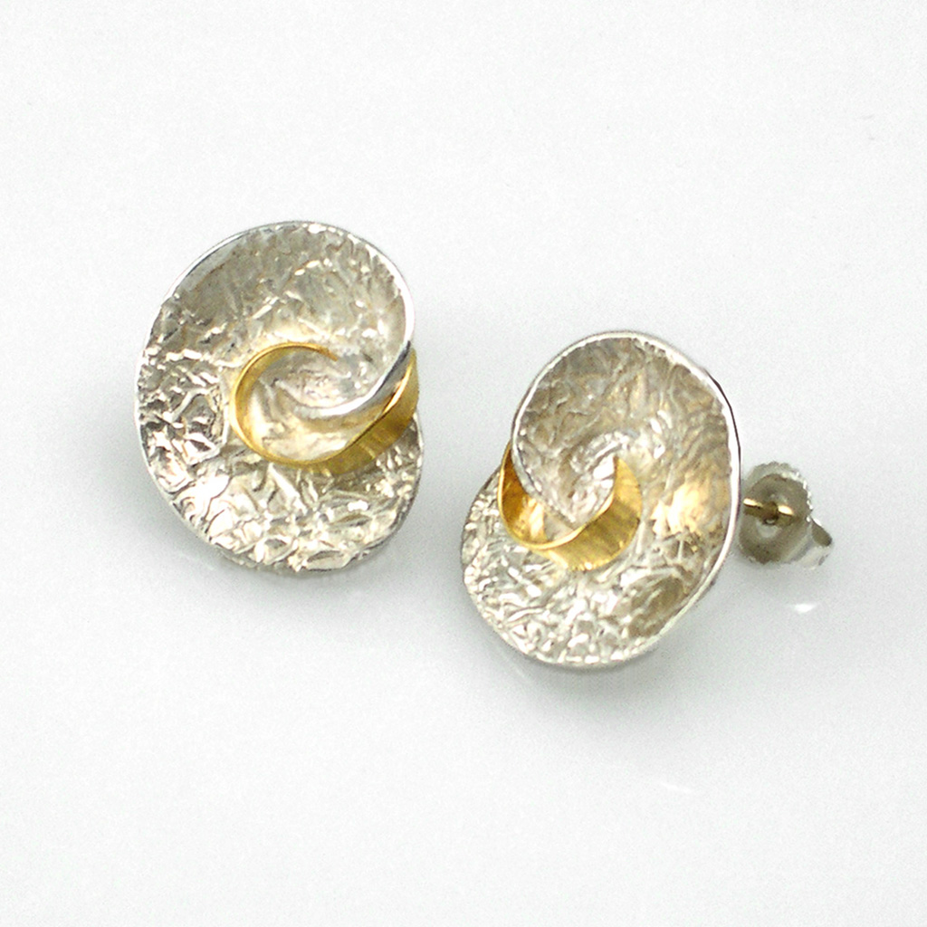 Handmade Washi Jewelry from Keiko Mita | Swirl Earrings